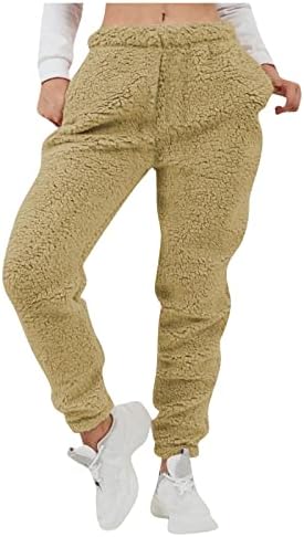 Huankdенски женски пант мода 2022 кадифни обични панталони лабава удобност руно топло домашно панталони пантолони