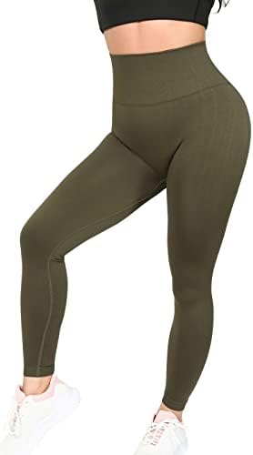 Биоаум задник за кревање на тренингот за жени, високи половини лесни за пикани јога панталони