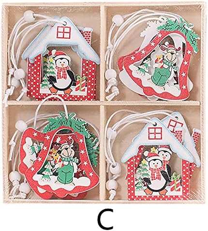 Гарланд мантија куки мали насликани 2022 сет декорација дрво приврзок ангел Божиќен дрвен комбинација дома
