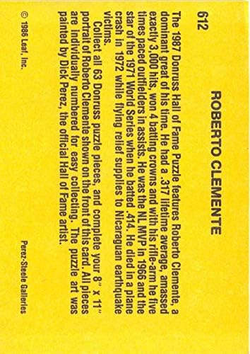 1987 година Донрус Роберто Климент Бејзбол картичка 612