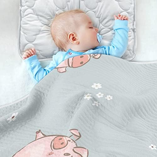 MCHIVER свињи бебешки ќебиња за девојчиња момчиња кои примаат ќебиња Девојче за дете ќебе ќебе ќебе за креветчиња за новороденчиња