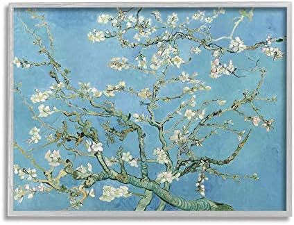 Sumn Industries бадеми цвеќиња Винсент ван Гог Класично дрво Блуз Сликарство врамена wallидна уметност, Дизајн со One1000Paintings