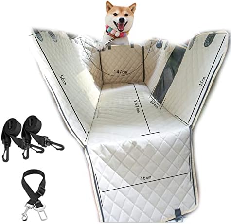 Капак За Автомобилско Седиште Во форма на куче Со Мрежен Прозорец На Задното Седиште, Водоотпорен, Отпорен На Лизгање и Гребење