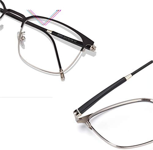 Прогресивни Мултифокални Очила За Читање, Метална Рамка И Леќи Од Смола, Далеку И Близу Не-Поларизирани Читатели со Двојна