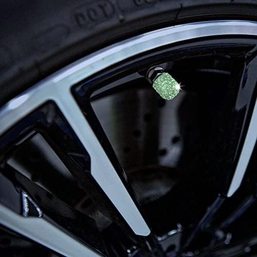 Капа на вентилот за гуми, покривка на притисок на лажен дијамантски воздушен матични лажни дијаманти, одлично за сите автомобили, камиони, SUV,