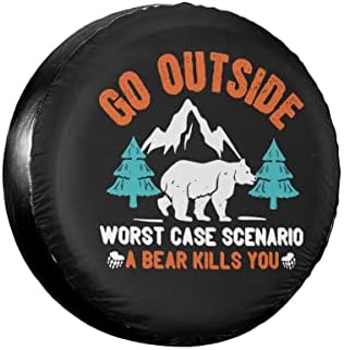 Оди надвор од најлошото сценарио, мечка ве убива резерва на резервни гуми за RV приколка за заштита на камперски тркала, водоотпорен