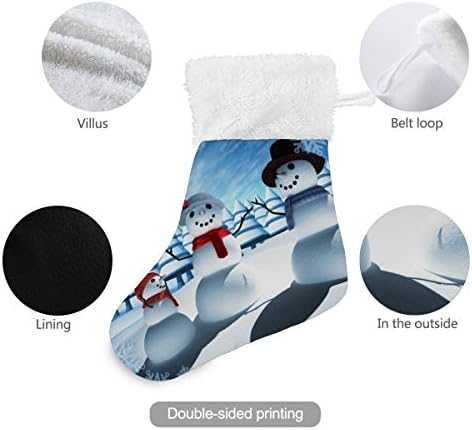 Алаза Божиќни чорапи Божиќни снежни производи Класик Персонализирани мали декорации за порибување за семејни сезонски празници за забави