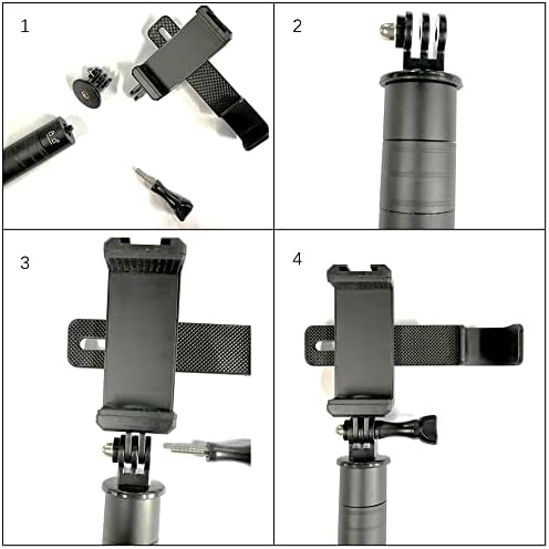 Maxcam Selfie Stick Tripod Extension Rod For DJI Pocket 2/1, шипка за проширување на алуминиумска легура + алуминиумска легура