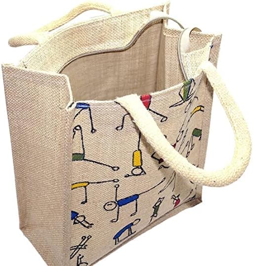 1 пакет торба за торбичка поставена со рачки јога печати за еднократно намирници торбички отпорни на деверуша подароци патувања