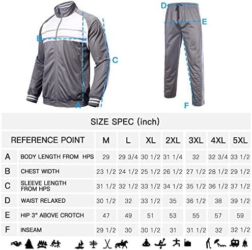 Megub Active Wear Active Wear 2 Piect Постави целосен пакет за џогирање и зимски атлетски качулки за маж за мажи