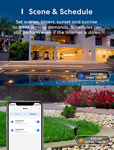 Meross Outdoor Smart Plug компатибилен со Apple HomeKit, Siri, Alexa, Google Assistant и SmartThings, водоотпорен излез на отворено