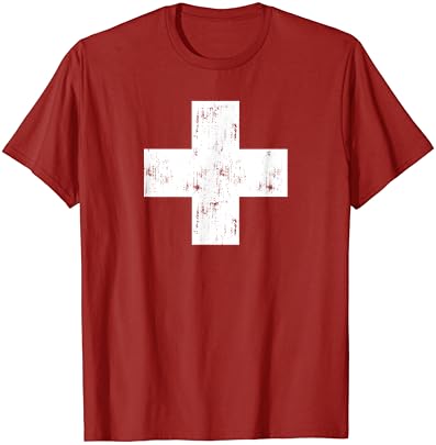 Швајцарски Гроздобер Крст Знаме Швајцарија Маица