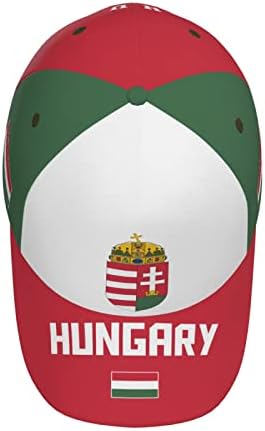 Daboyozhzh Hungary Flag Унгарски бејзбол капа 3D целосен принт возрасен унисекс прилагодлив капа Фудбалски патриотски капачиња