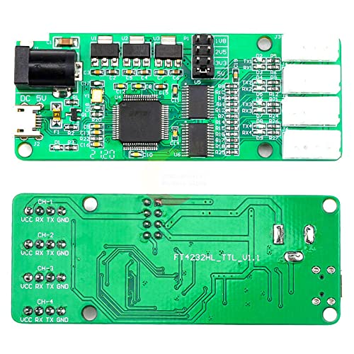 USB до 4-насочен TTL модул UART Сериски порта модул FT4232HL 3.3V2.5V1.8V Опционална индустриска употреба за Arduino со индикаторска светлина