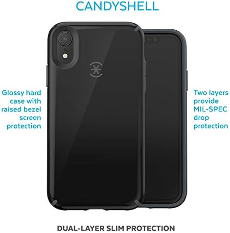 Спекски производи Candyshell iPhone XR случај, црна/чеша сива боја