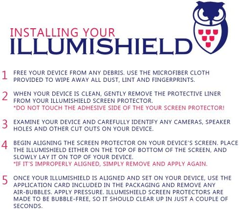 Заштитник на екранот Illumishield компатибилен со Hisense Sero 7 Lite Clear HD Shield Анти-меур и анти-прстински отпечатоци ПЕТ
