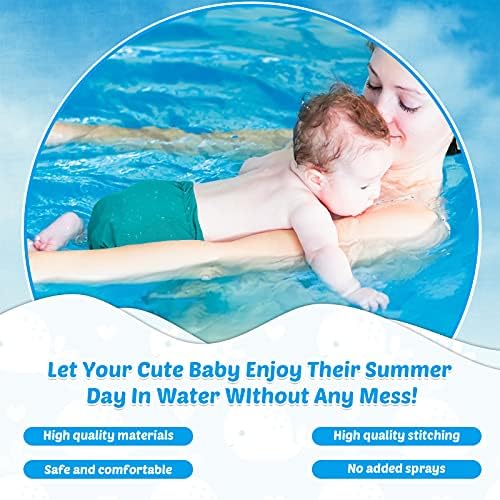 Huukeay 4 парчиња пливање пелени за еднократно бебе за пливање за пливање прилагодливи предвремени плитки за пливање пелени за перење
