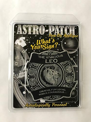 Astro-Patch-живописно Лео ™ 5 x 5 1/2 железо-он/шиење астролошка лепенка. Неговиот рефлективен сребрен метален дизајн, му дава трендовски