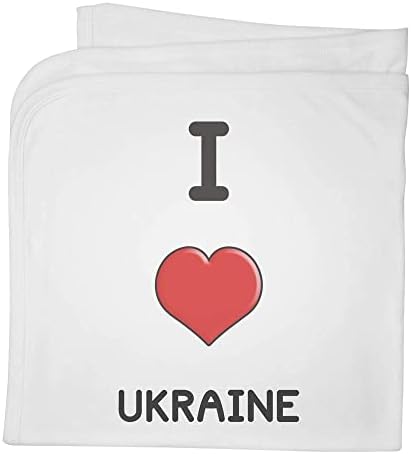 Азиеда „Ја сакам Украина“ памучно бебе ќебе / шал