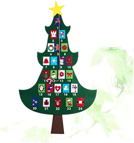 ABOOFAN 3pcs Дрво Со Божиќни Материјали Виси Ткаенина Одбројување Доаѓањето Почувствува Календар Деца Потреби За Џебови Облик