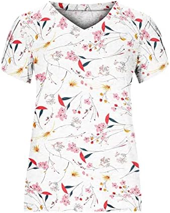 Тинејџерски девојки Камизол графички тенок туника блузички кошули со кратки ракави vneck случајно лето есен камизол 2023 година