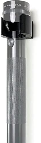Спартан монтирање - Тешка монтажа на фенерче, комплет за монтирање на wallидови или површини со сидра на сув wallид, црна, Д батерија