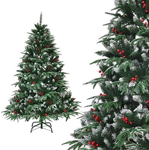 Вештачко новогодишно дрво Дулплеј, премиум шаркансрс украсена дрвја автоматско ширење на цврсто метално држење на цврсто метал-180см