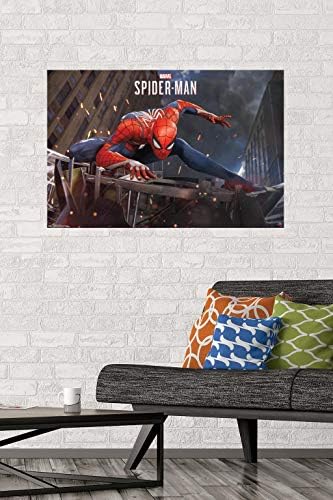 Трендови Интернационал Марвел стрипови - Spider -Man - Action Wall Poster, 22.375 X 34, нерасположена верзија