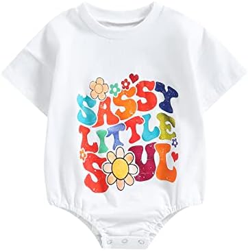 Летна облека новороденче момче девојче кратко ракав ромперско писмо со буква со едно парче облека