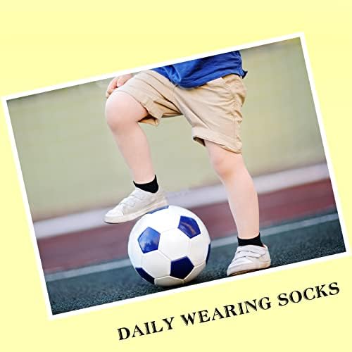 Cомио момче чорапи 12 пара спортски глужд атлетски чорап деца половина перница со ниски исечени чорапи за мали големи деца со
