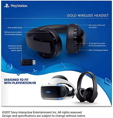 Sony PlayStation Златни Безжични Слушалки 7.1 Опкружувачки Звук PS4 Нова Верзија 2018