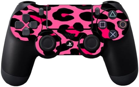 MOINYSKINS Skin компатибилен со Sony PS4 Controller - Pink Leopard | Заштитна, издржлива и уникатна обвивка за винил декларална обвивка |