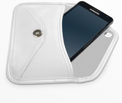 Boxwave Case Компатибилен со Vivo Z1X - Елитна кожна торбичка за месинџер, синтетички кожен покрив дизајн на пликови за виво Z1x - Брегот