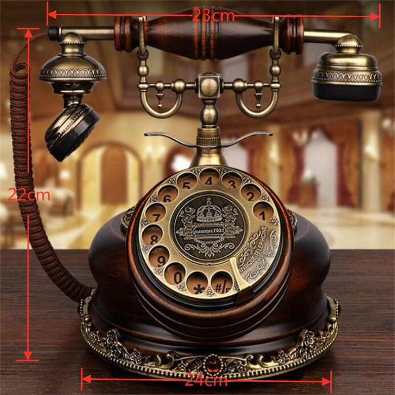 Gayouny Telefone Rotary Dial Retro Fildline Телефонски канцелариски стил Европска соба за живеење фиксна декорација