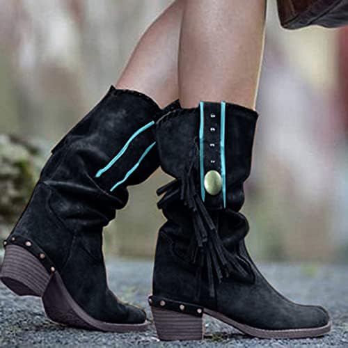 Енвез чизми за жени колено широки чизми за телевизори водоотпорни кожни чизми за пешачење против чевли за снежни чизми за снег на отворено