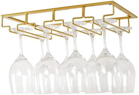 Мода креативно стаклено решетка за вино - под кабинетот за стакло за вина стакло за складирање на чаши за складирање метал организатор