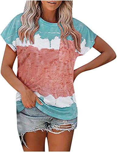 Облека трендовски краток ракав памучен графички бренд врвен маица за тинејџерски девојки екипаж вратот блуза лето есен дами rn