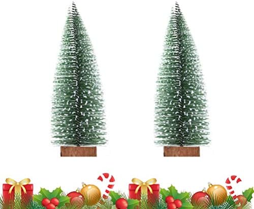 Nuobesty 2pcs таблета мини новогодишна елка минијатура замрзнато новогодишно дрво Божиќ 30 см вештачко бор дрво