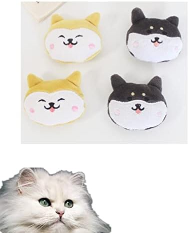 КО група Хаски мачка играчка мачка банана - постави 4 парчиња слатки меки производи за кучиња кучиња мачиња заби плишани палецот перница за миленичиња
