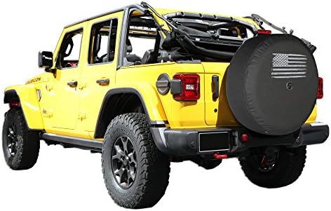 Бумеранг - потресено американско знаме - 32 мека покривка на гуми JL за Jeep Wrangler JL - Sport & Sahara