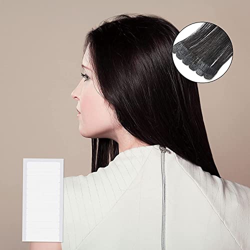 Систем за коса Двострана Лента Јазичиња 120 ПАРЧИЊА Замена Јазиче Лепило Жолта Лента За Лента во Екстензии За Коса 4см х 0,8 см