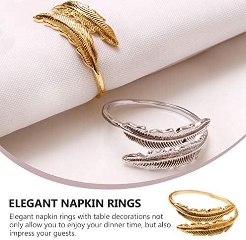 Абоофан есен украс свеќа прстен злато салфетка прстени есен лисја метални салфетки држачи за држачи