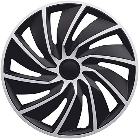 AutoStyle Set тркалото опфаќа турбо 13-инчен сребро/црно