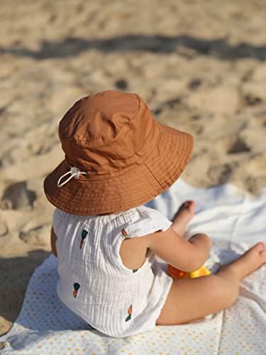 Бебе сонце капа за момче девојче лето лето кофа капа деца за заштита на сонцето капа од памук бебешки капачиња