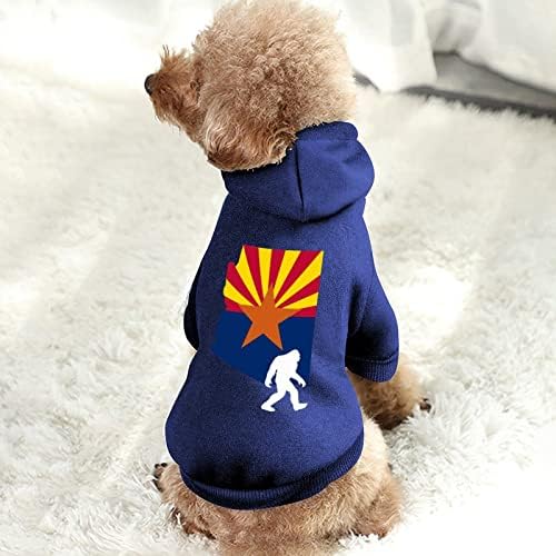 Мапа на знамето на државата Аризона, облеката за кучиња, зимски дуксери за миленичиња меки и топли дуксери за кучиња за мали