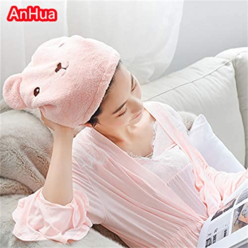 Anhua 1pcs Прекрасна капа за туширање на животни силно апсорбирање на косата суво капаче сушење капачиња за туширање за коса, капакот на капакот