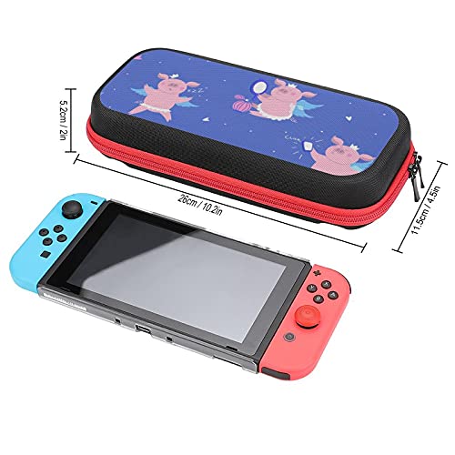 Носење случај за Nintendo Switch Case Cult Speen Scriess Piggy Princess Crown Procpufof Thard Shell Protective Case Cover со 20