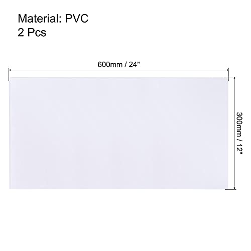 Лист за плоча за пена Uxcell PVC, 3mm x 300mm x 600mm, бело, 1/8inch x 12inch x 24inch, двострана, проширен ПВЦ лист, 2 парчиња