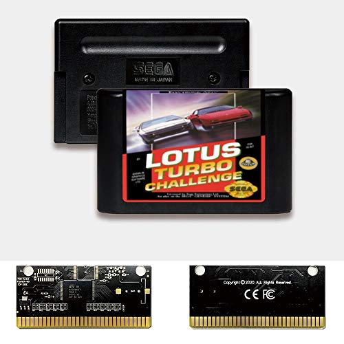 Aditi Lotus Turbo Challenge - USA Label FlashKit MD Electress Gold PCB картичка за Sega Genesis Megadrive Video Game Console