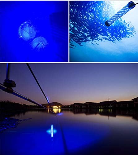 Hanchen LED подводна светлина за риболов, светло со брод 12V 30W за ноќно риболов 3000lm 150SMD мраз риболов светло Крпи светло за риболов